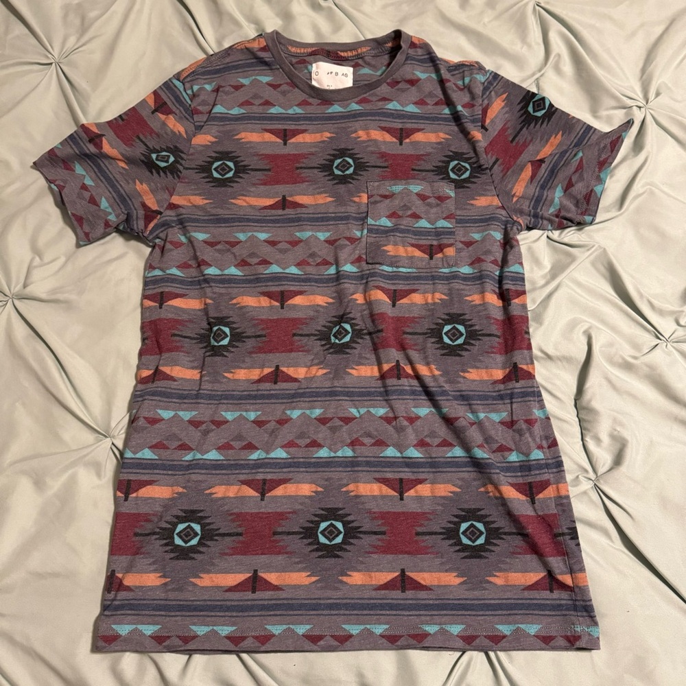 Organic Basics Multicolor Patterned Short Sleeve Tee